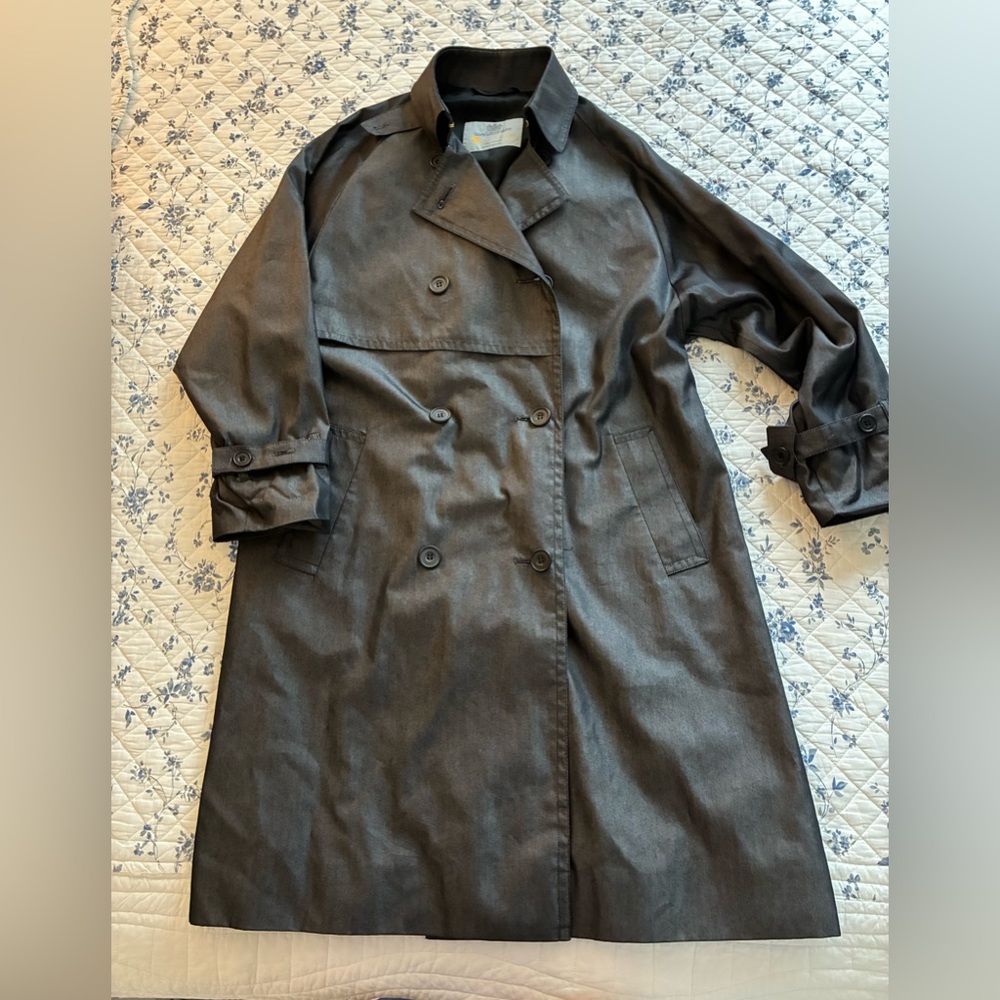 Aquascutum charcoal trench coat